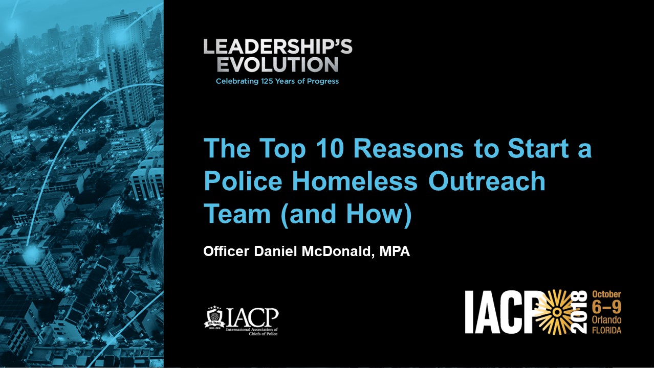 Webinar: The Top 10 Reasons to Start a Police Homeless Outreach Team ...